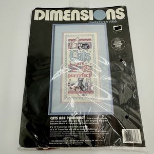 Dimensions Cats Are Purrfect Perfect Counted Cross Stitch Kit #3697 Barbara Mock